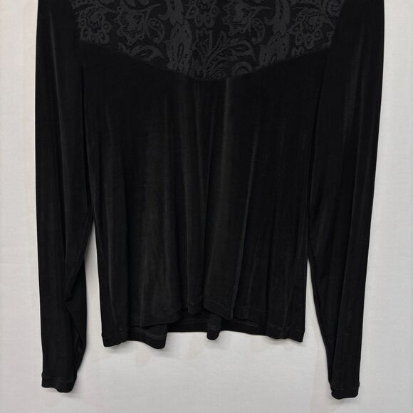 AHNI Women Long Sleeve Blouse Top Shirt Size 1 Acetate Blend C056 -20 - Picture 10 of 16